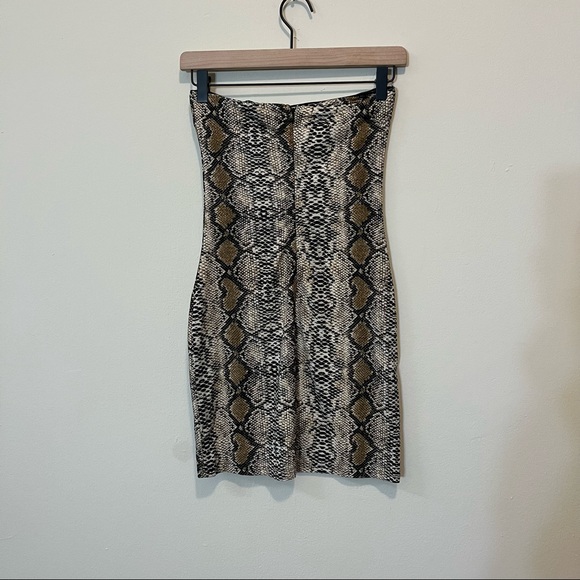 NWT I.AM.GIA Devon Dress Snakeskin Mini Bodycon Strapless - Picture 4 of 6